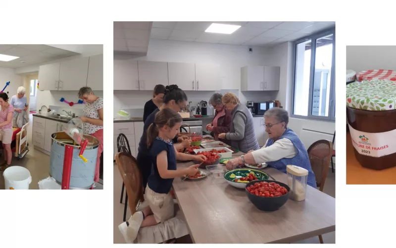 En cuisine tout le monde s'active 